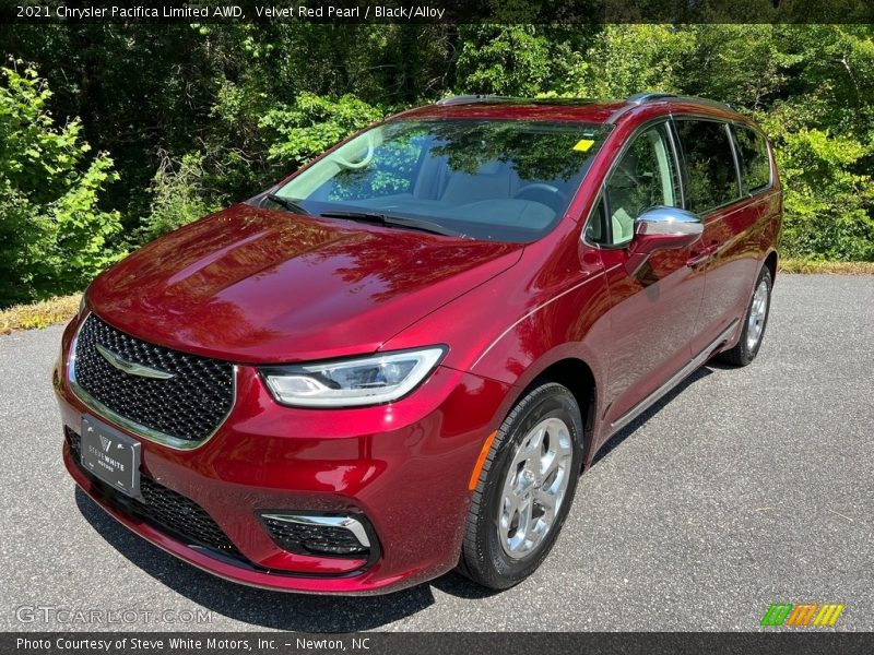 Velvet Red Pearl / Black/Alloy 2021 Chrysler Pacifica Limited AWD