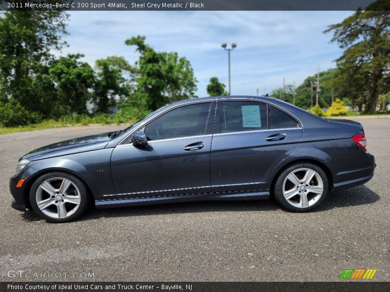 Steel Grey Metallic / Black 2011 Mercedes-Benz C 300 Sport 4Matic