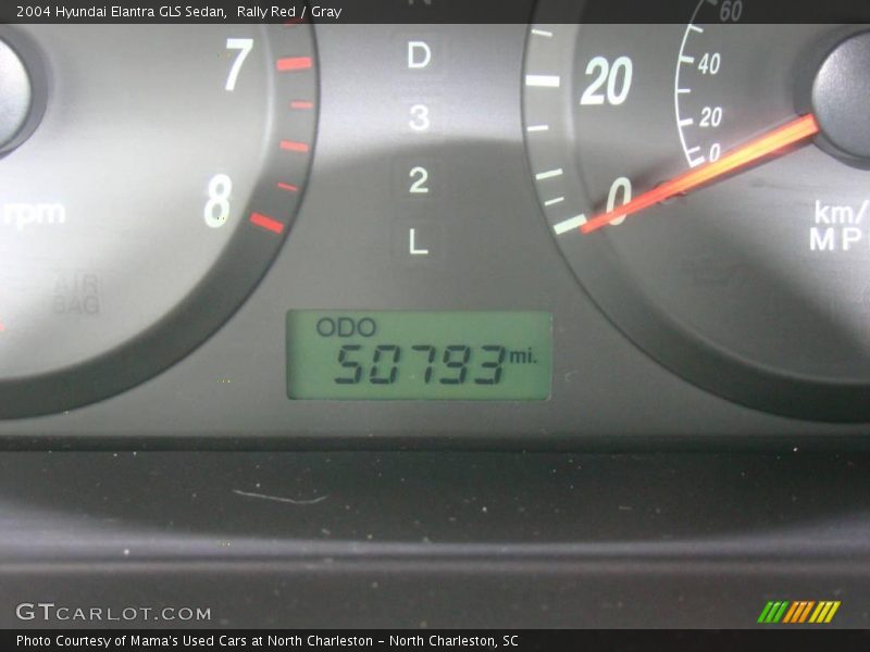 Rally Red / Gray 2004 Hyundai Elantra GLS Sedan