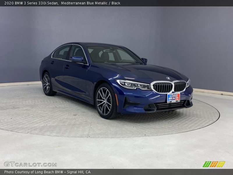 Mediterranean Blue Metallic / Black 2020 BMW 3 Series 330i Sedan