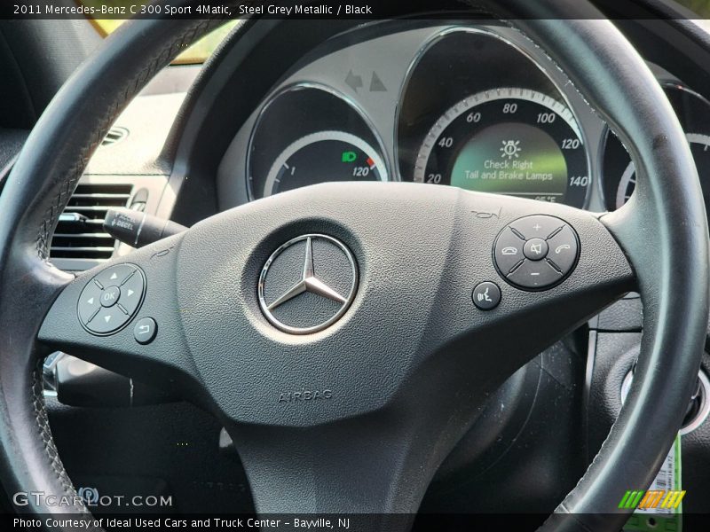 Steel Grey Metallic / Black 2011 Mercedes-Benz C 300 Sport 4Matic