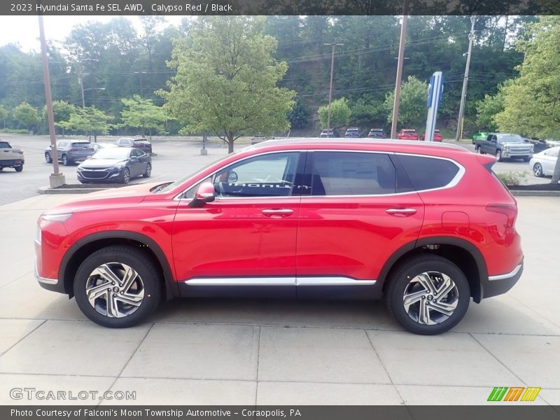 Calypso Red / Black 2023 Hyundai Santa Fe SEL AWD