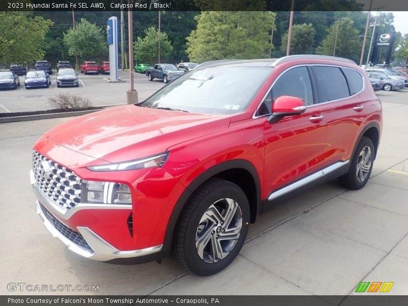 Calypso Red / Black 2023 Hyundai Santa Fe SEL AWD