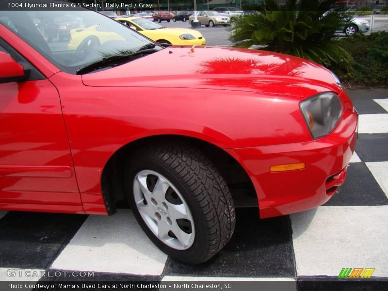 Rally Red / Gray 2004 Hyundai Elantra GLS Sedan