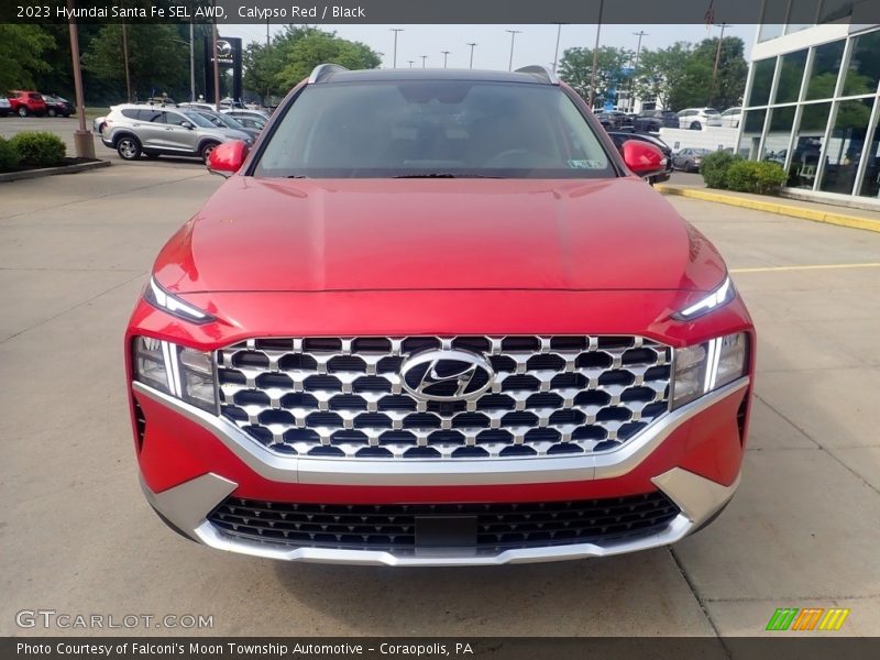 Calypso Red / Black 2023 Hyundai Santa Fe SEL AWD