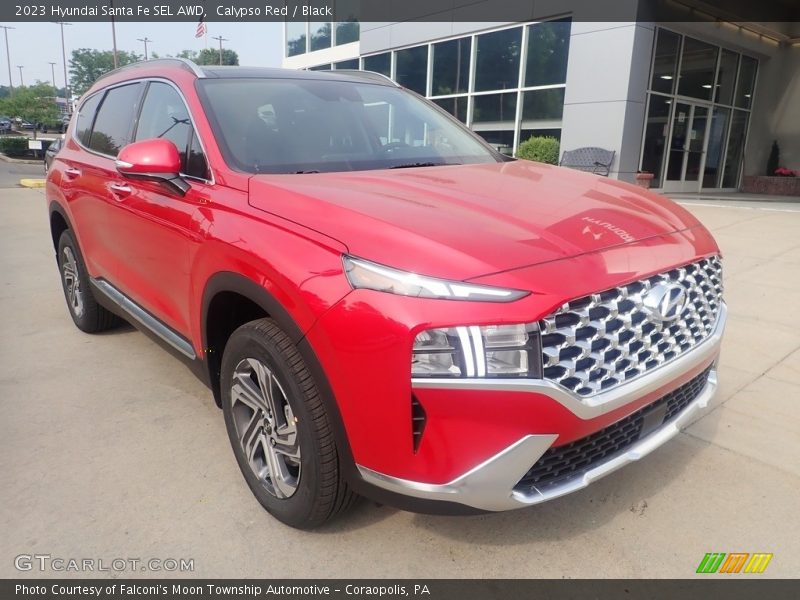Calypso Red / Black 2023 Hyundai Santa Fe SEL AWD