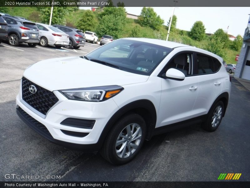 Cream White Pearl / Gray 2020 Hyundai Tucson SE AWD