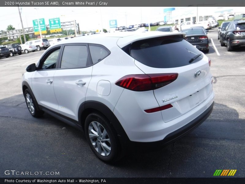Cream White Pearl / Gray 2020 Hyundai Tucson SE AWD