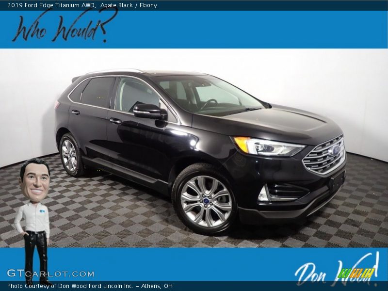 Agate Black / Ebony 2019 Ford Edge Titanium AWD