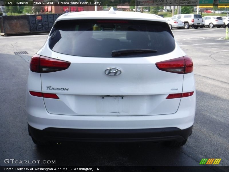 Cream White Pearl / Gray 2020 Hyundai Tucson SE AWD
