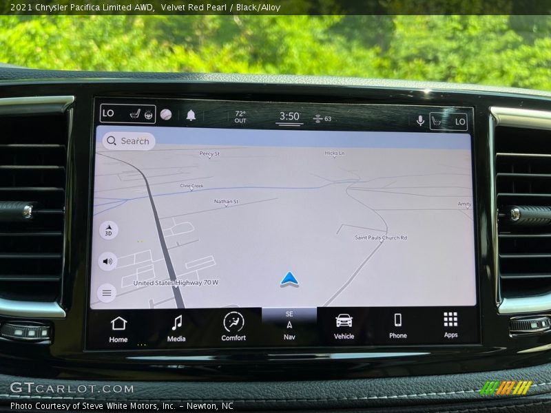 Navigation of 2021 Pacifica Limited AWD
