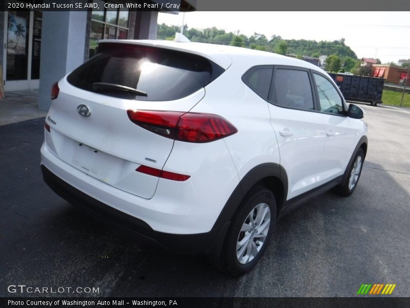 Cream White Pearl / Gray 2020 Hyundai Tucson SE AWD