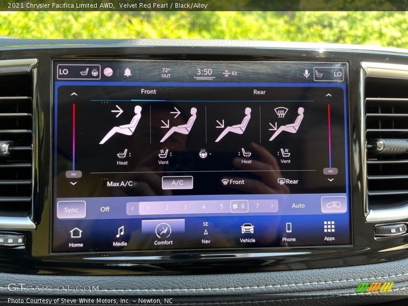 Controls of 2021 Pacifica Limited AWD