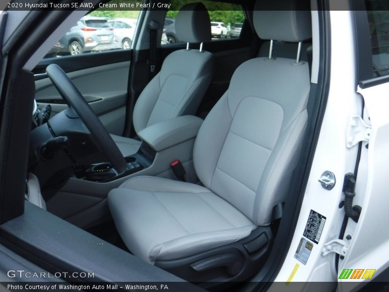 Cream White Pearl / Gray 2020 Hyundai Tucson SE AWD