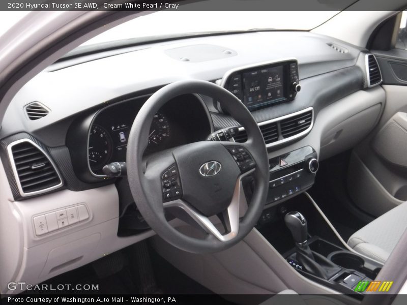 Cream White Pearl / Gray 2020 Hyundai Tucson SE AWD