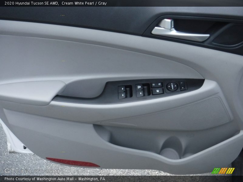 Cream White Pearl / Gray 2020 Hyundai Tucson SE AWD