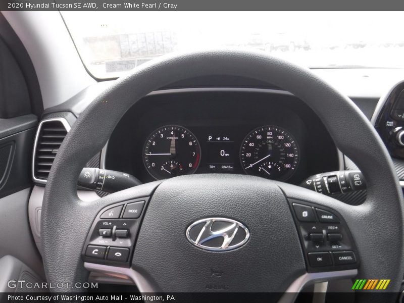 Cream White Pearl / Gray 2020 Hyundai Tucson SE AWD