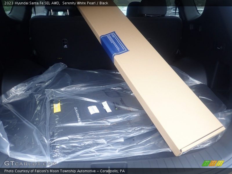 Serenity White Pearl / Black 2023 Hyundai Santa Fe SEL AWD