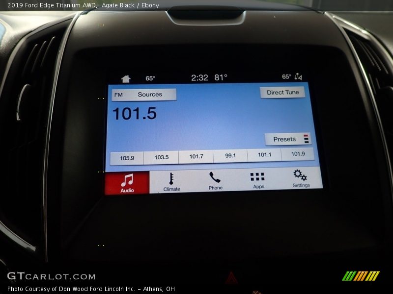 Agate Black / Ebony 2019 Ford Edge Titanium AWD