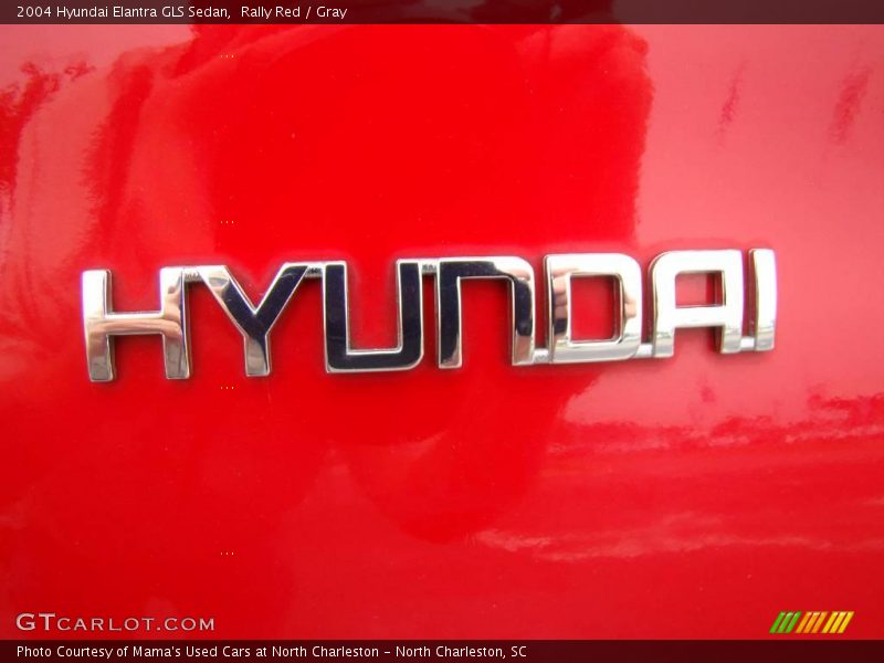 Rally Red / Gray 2004 Hyundai Elantra GLS Sedan