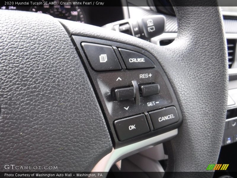 Cream White Pearl / Gray 2020 Hyundai Tucson SE AWD