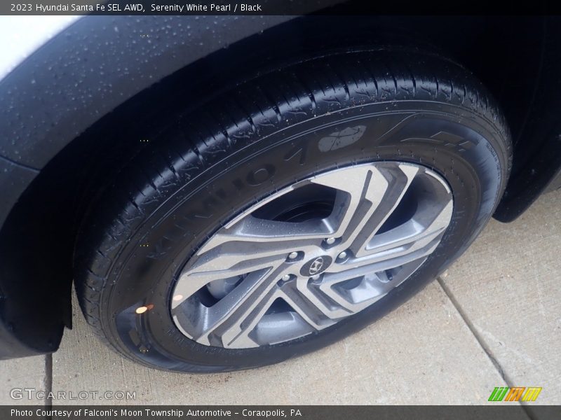 Serenity White Pearl / Black 2023 Hyundai Santa Fe SEL AWD