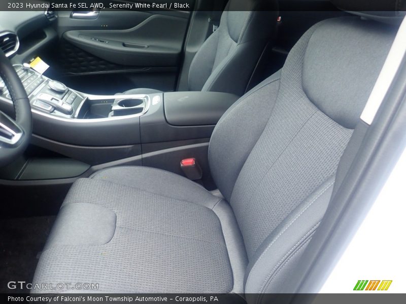 Serenity White Pearl / Black 2023 Hyundai Santa Fe SEL AWD