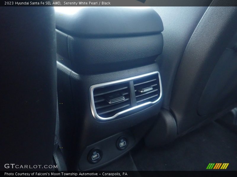 Serenity White Pearl / Black 2023 Hyundai Santa Fe SEL AWD