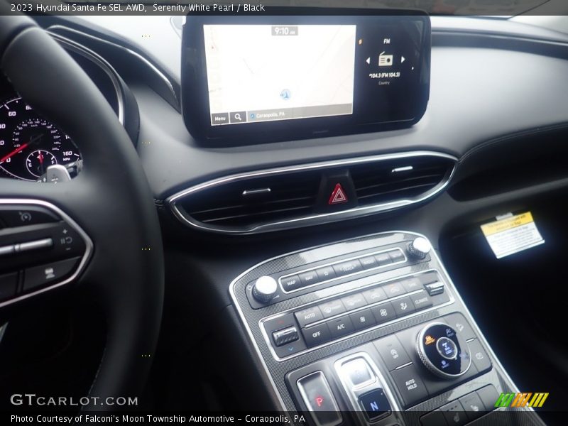 Serenity White Pearl / Black 2023 Hyundai Santa Fe SEL AWD
