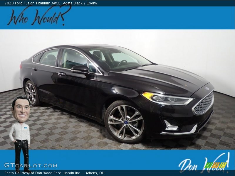 Agate Black / Ebony 2020 Ford Fusion Titanium AWD