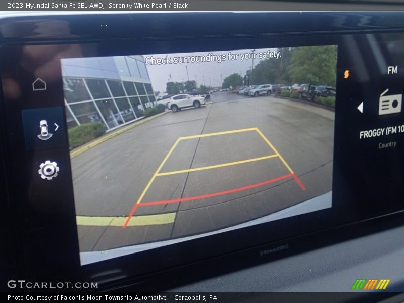 Serenity White Pearl / Black 2023 Hyundai Santa Fe SEL AWD