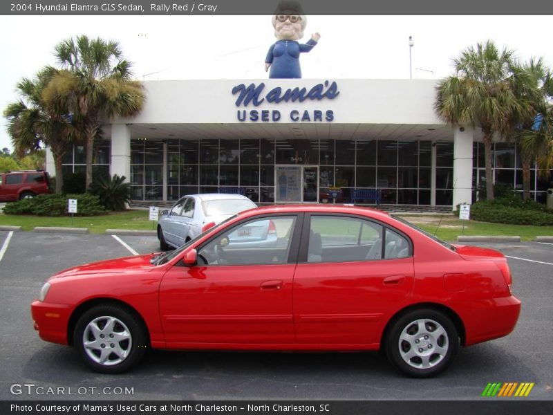 Rally Red / Gray 2004 Hyundai Elantra GLS Sedan
