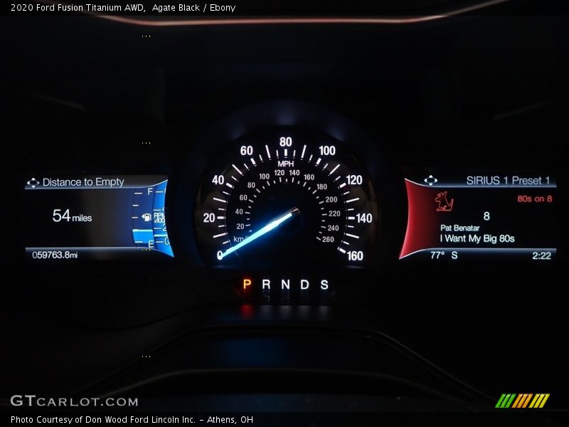 Agate Black / Ebony 2020 Ford Fusion Titanium AWD