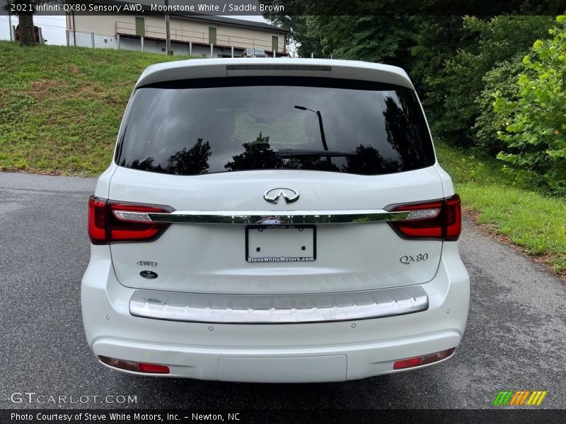 Moonstone White / Saddle Brown 2021 Infiniti QX80 Sensory AWD