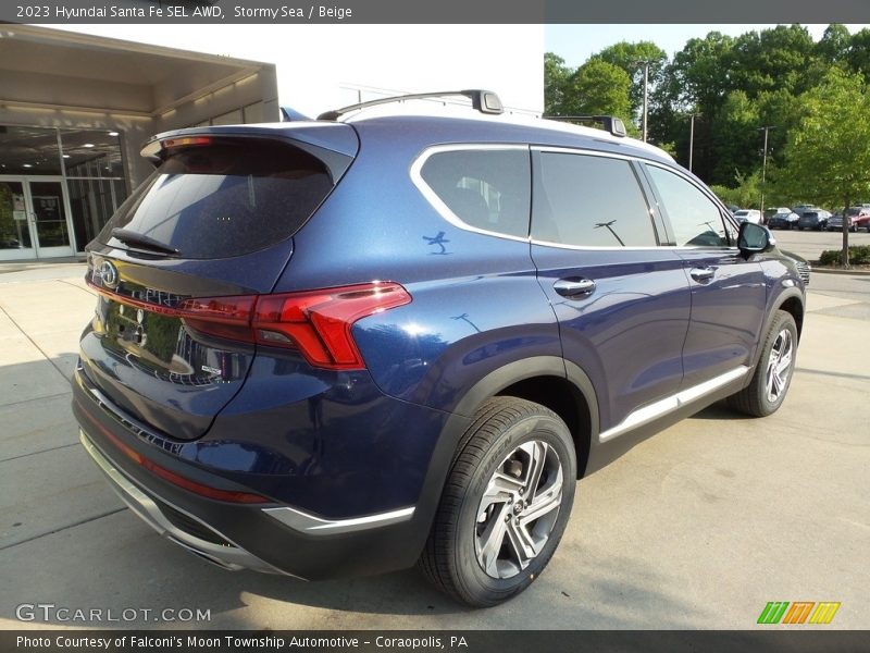 Stormy Sea / Beige 2023 Hyundai Santa Fe SEL AWD