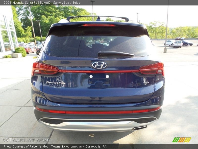 Stormy Sea / Beige 2023 Hyundai Santa Fe SEL AWD
