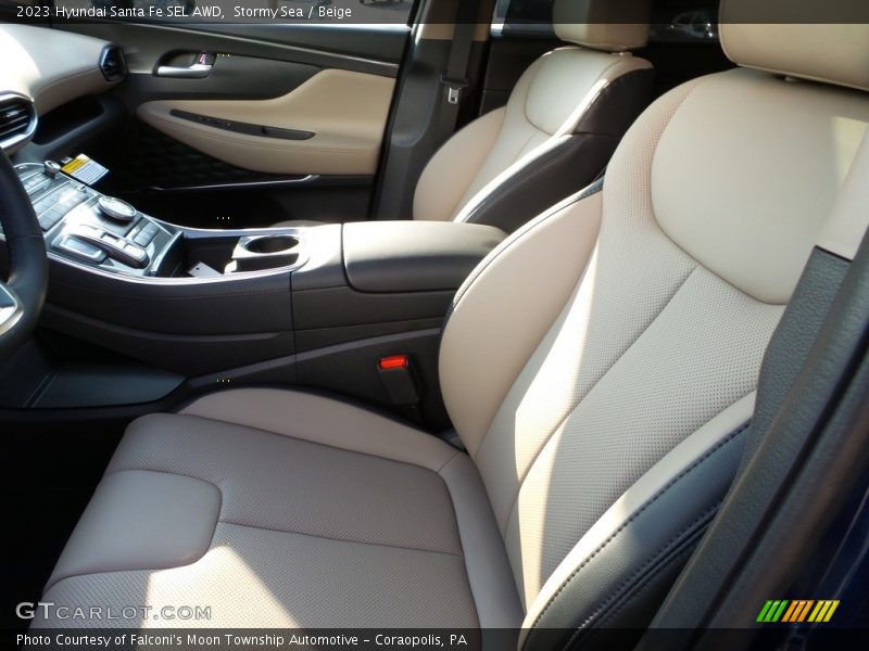 Stormy Sea / Beige 2023 Hyundai Santa Fe SEL AWD