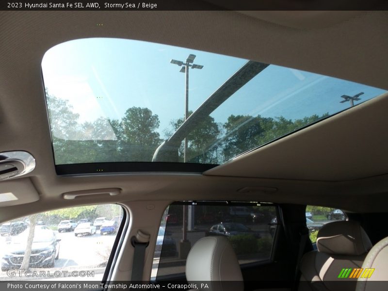 Stormy Sea / Beige 2023 Hyundai Santa Fe SEL AWD