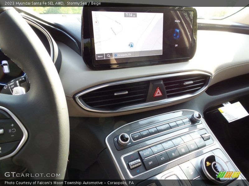 Stormy Sea / Beige 2023 Hyundai Santa Fe SEL AWD
