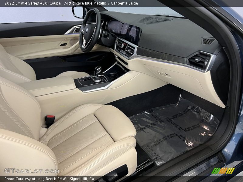 Arctic Race Blue Metallic / Canberra Beige 2022 BMW 4 Series 430i Coupe