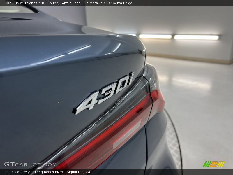 Arctic Race Blue Metallic / Canberra Beige 2022 BMW 4 Series 430i Coupe