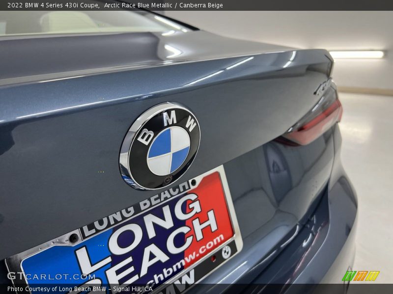 Arctic Race Blue Metallic / Canberra Beige 2022 BMW 4 Series 430i Coupe