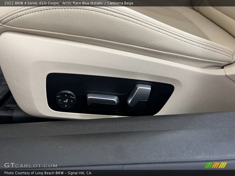 Arctic Race Blue Metallic / Canberra Beige 2022 BMW 4 Series 430i Coupe