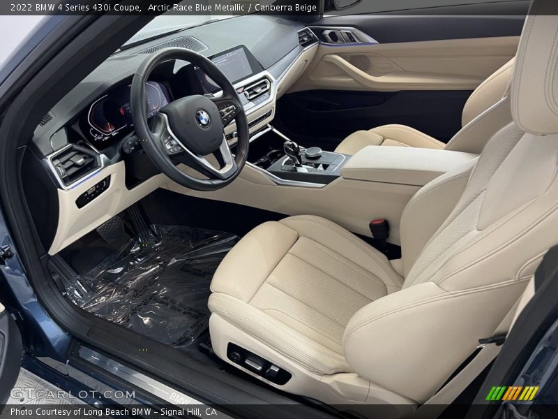 Arctic Race Blue Metallic / Canberra Beige 2022 BMW 4 Series 430i Coupe
