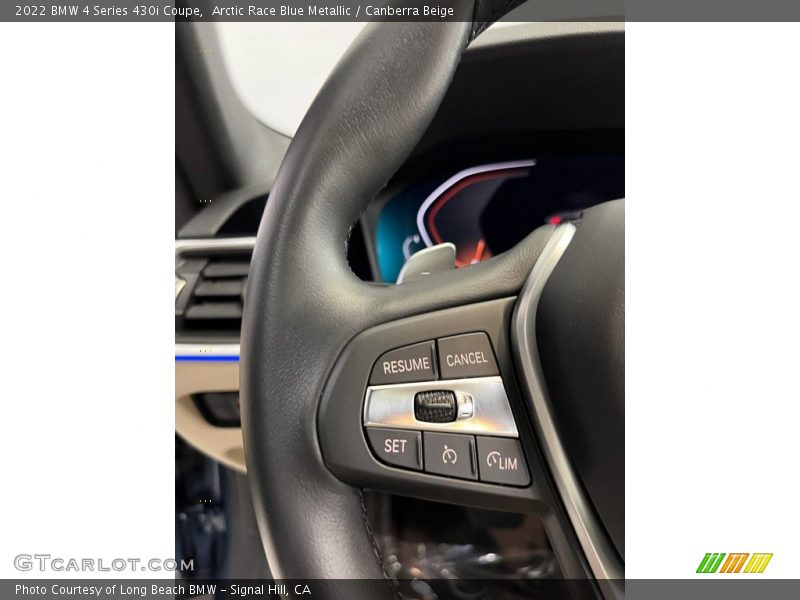 Arctic Race Blue Metallic / Canberra Beige 2022 BMW 4 Series 430i Coupe