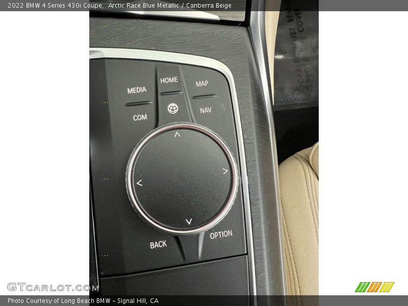 Arctic Race Blue Metallic / Canberra Beige 2022 BMW 4 Series 430i Coupe