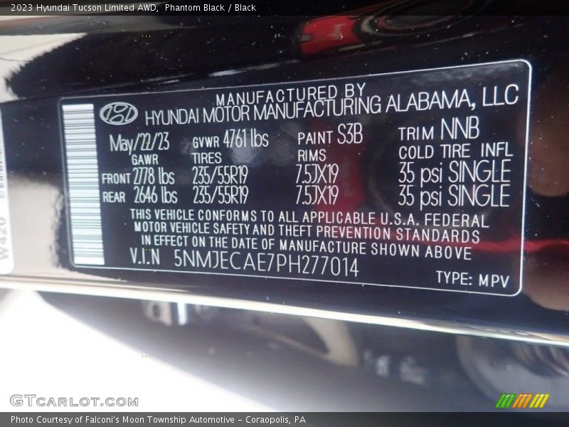 Phantom Black / Black 2023 Hyundai Tucson Limited AWD