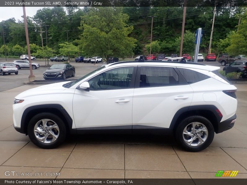 Serenity White / Gray 2023 Hyundai Tucson SEL AWD