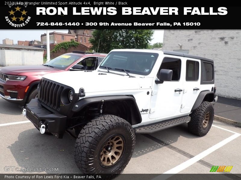 Bright White / Black 2021 Jeep Wrangler Unlimited Sport Altitude 4x4