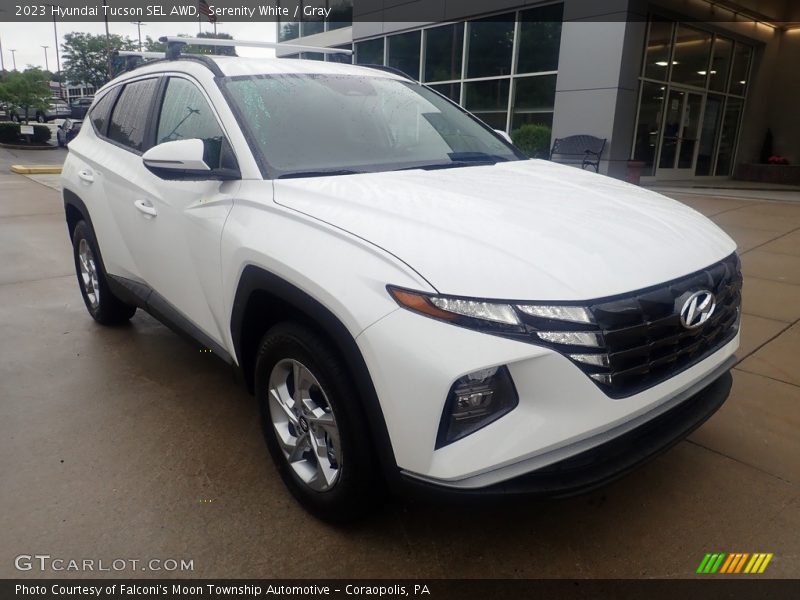 Serenity White / Gray 2023 Hyundai Tucson SEL AWD
